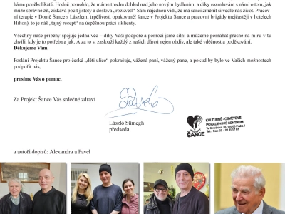 Život v Projektu Šance běží překotně dál