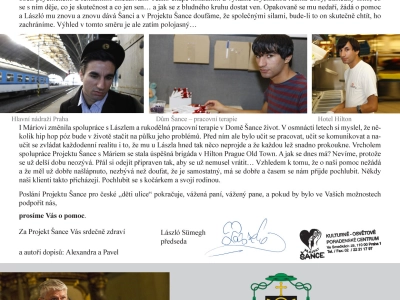 Srpnový dopis Projektu Šance